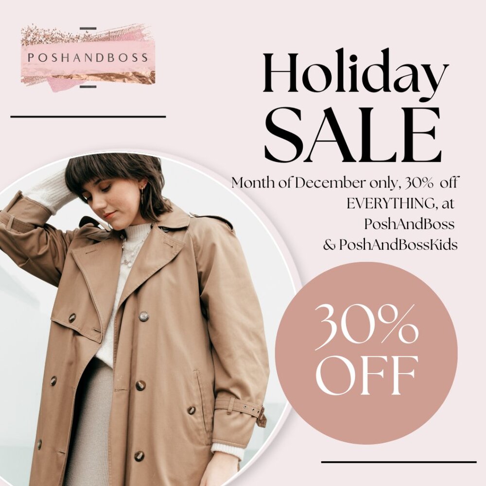 HOLIDAY SALE - EVERYTHING IN CLOSET IS 30% OFF! Merry Christmas, Happy Chanukah!